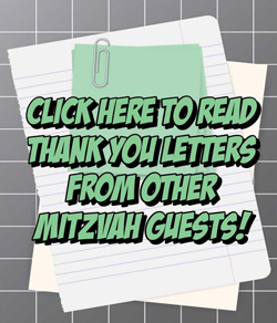 Read Our Mitzvah Thank You Letters