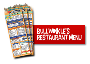 Wilsonville Family Fun Center - Bullwinkle's Restaurant Menu